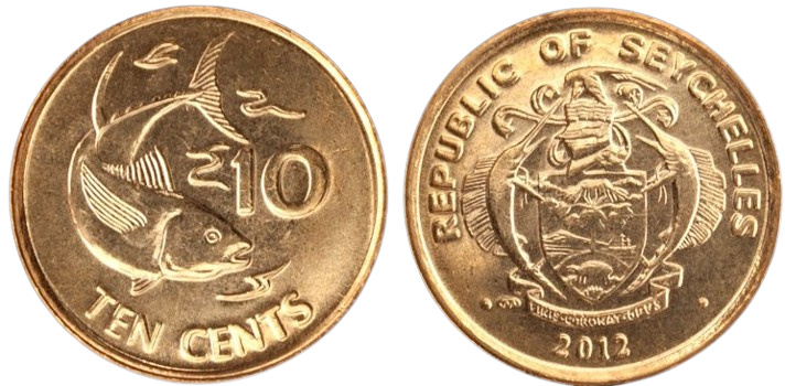 Seychelles 2012 - 10 cents UNC