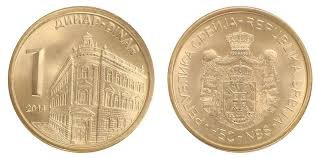 Serbia 2014 - 1 dinar UNC