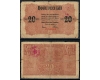 Romania 1917 - 20 lei, ocupatia germana, circulata